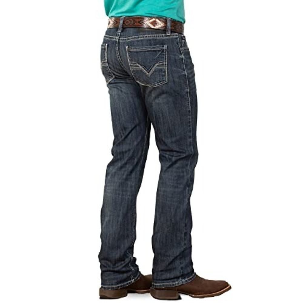Rock & Roll Men's Revolver Slim Straight Jeans Dark Wash RRMD1RRYWI